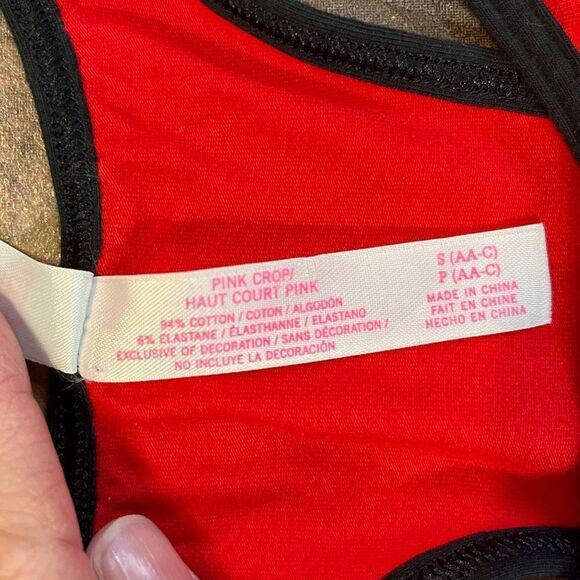 PINK Nation Victoria’s Secret Crop Haut Court Sport Bra Small (AA-C) - Picture 6 of 8